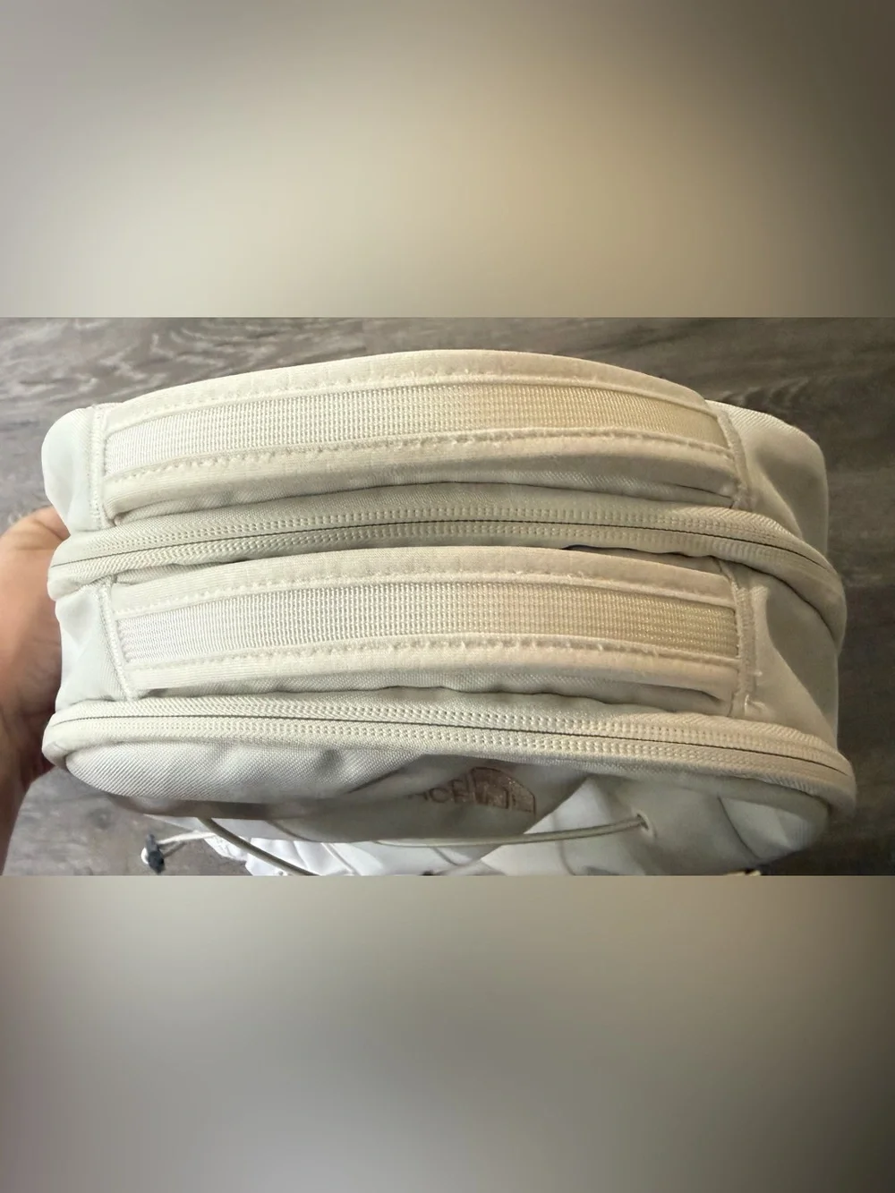THE NORTH FACE Jester Luxe Backpack - Off-White with Rose Gold Logo